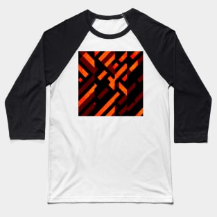 Cyberpunk red black military camo pattern Baseball T-Shirt